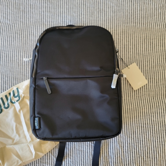 Sleek Black Men's Backpack by July - Picture 7 of 8